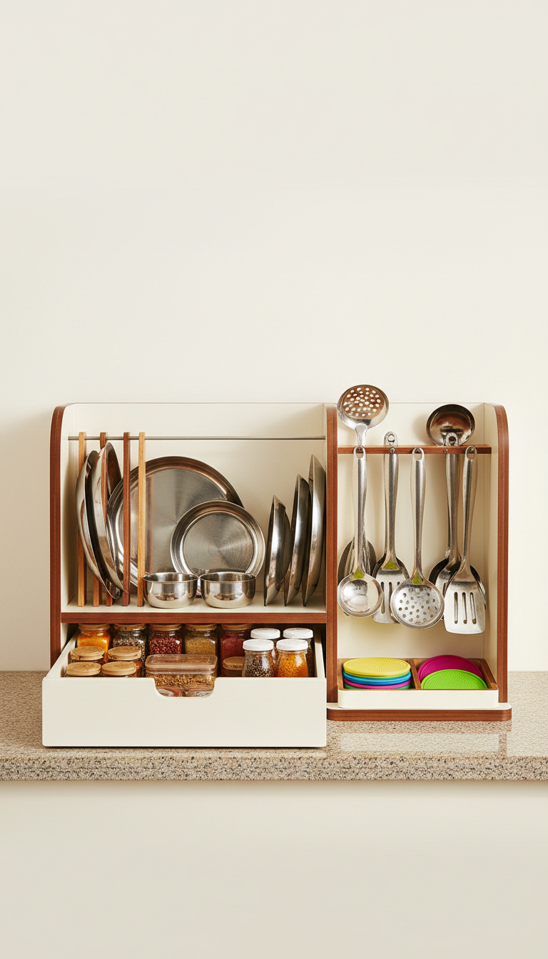 Modern pantry storage organizer