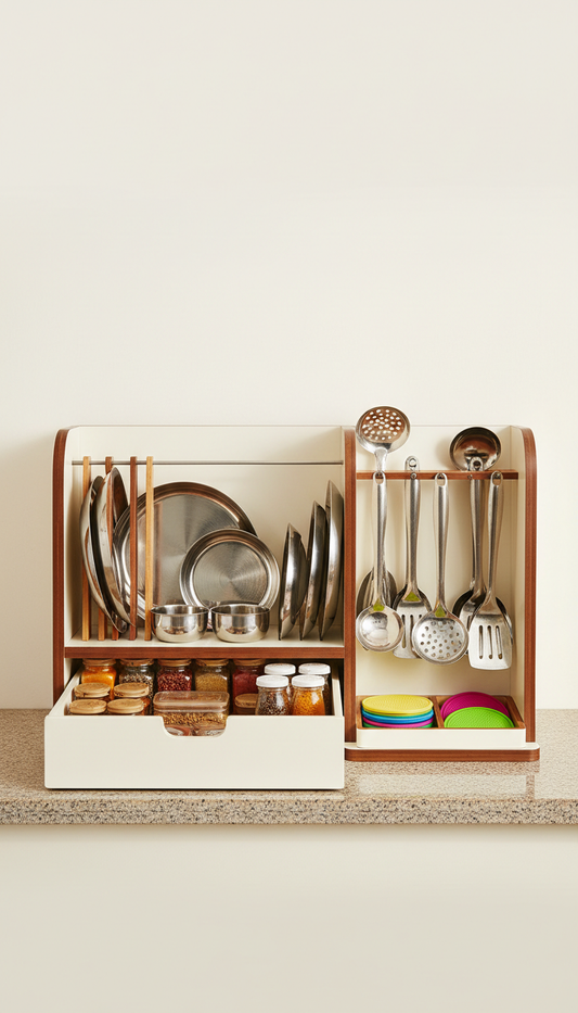 Modern pantry storage organizer