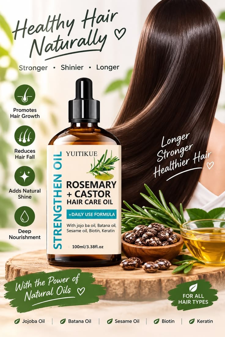 Rosemary Hair Care Essential Oil  Premium Scalp & Hair Nourishing Treatment