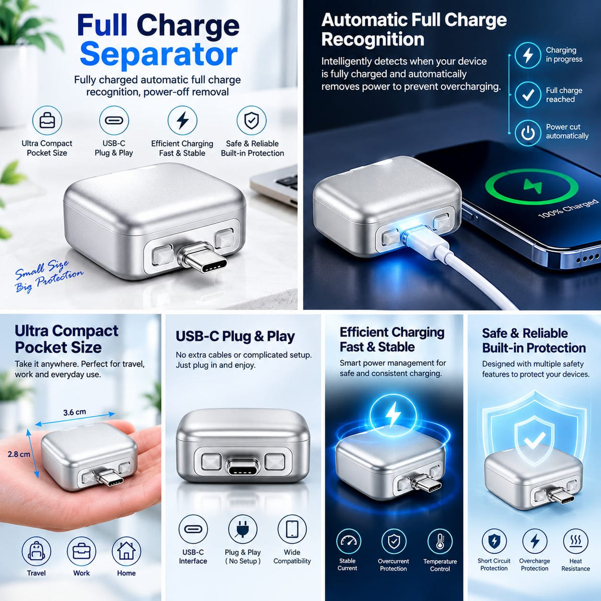 Smart Auto Eject Charging Separator  Safe  Fast & Convenient