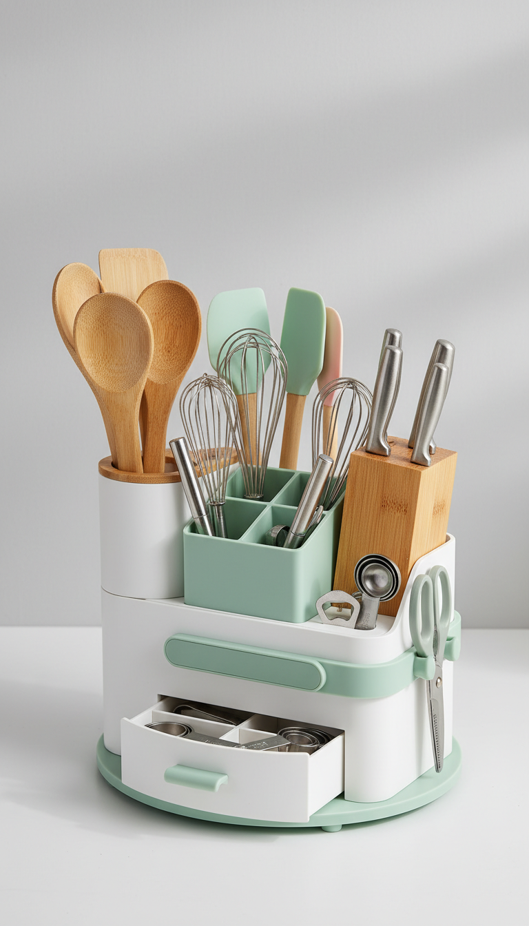 Multifunctional kitchen tool holder